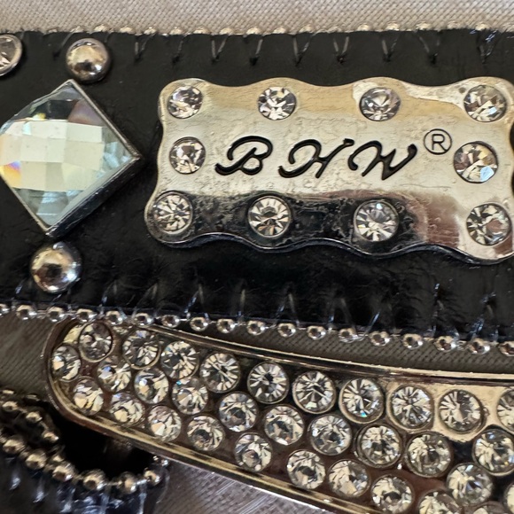 Black and Silver Western Style Embellished Belts main image 4